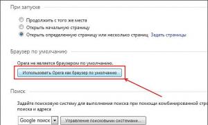 Kako postaviti Yandex kao zadani preglednik Gdje postaviti zadani preglednik